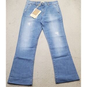 Two Women in the World Valley Jeans Womens 28 Blue Denim Distressed‎ Bootcut